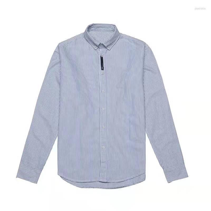 

Men's Casual Shirts Men's High Quality Homme Tom01 Cotton Camisa Masculina Men Stripe Long Fashion Hombre ChemisesMen's, Orange stripe1