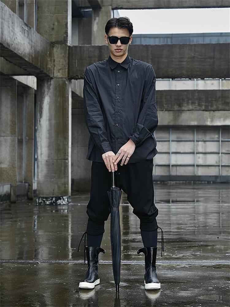 

Men' Pants Men' Small Foot Spring And Autumn Classic Black Leg Rope Design Casual Large Size Harlan