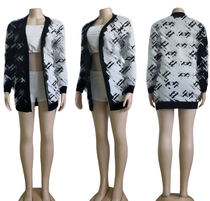 

23ss Black White Brand Designer Sweater Women Jumper Embroidery Letter Print Knitted Classic Autumn Winter Keep Warm Jumpers Design Pullover Thick Top