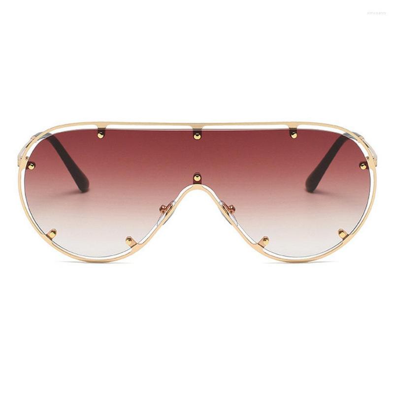 

Sunglasses Oversized Black Women Fashion Pilot Big Shades Men Polarized Goggles Rivet Sun Glasses For Man Driving Eyewear NX