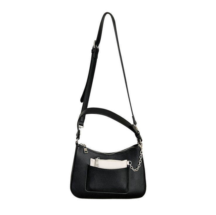 

2022 South Korean version of the autumn and winter new diagonal cross bag hundred chain female bag fashion niche creative color contrast single shoulder square bag