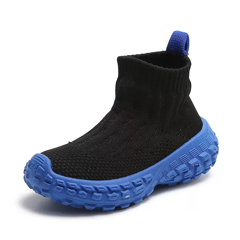 

Kids Sock Shoes Knitted Fashion High Top Sneakers for Boys Girls Casual Sport Sock Sneakers Children Tennis Shoes Size 21-32 GkA, Blue