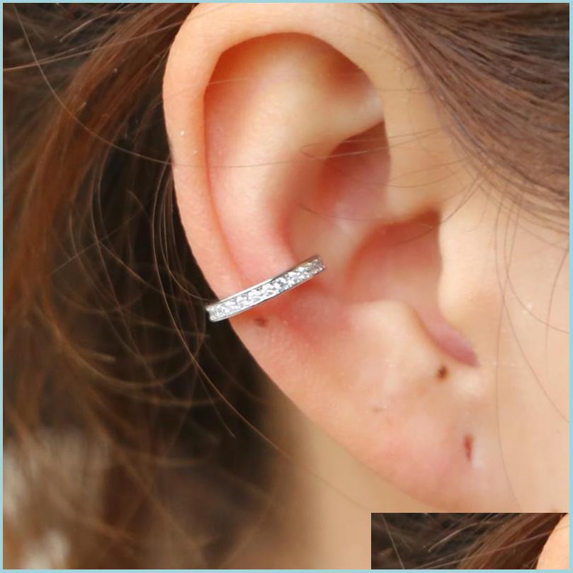 

Stud Stud Simple 925 Sterling Sier Cuffs Wholesale Women Girl Delicate Anti Allergy Vermail No Piercing Earring Drop Delivery Jewelr Dhyoj
