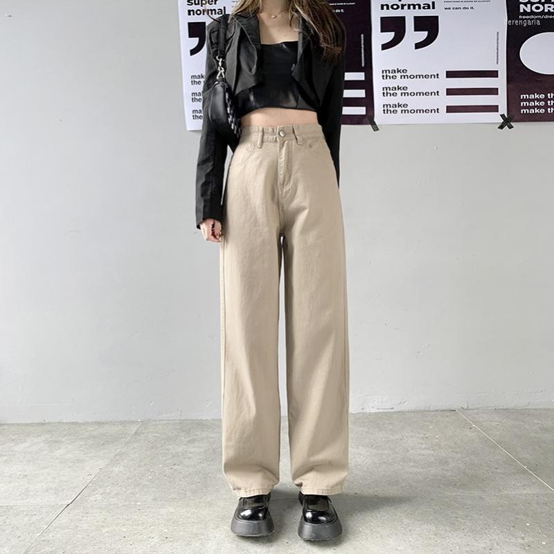 

Women' Jeans PTKPCC Straight Leg For Women High Waist 2022 Trend Denim Pants Mom Jean Baggy Casual Comfort Trousers, White
