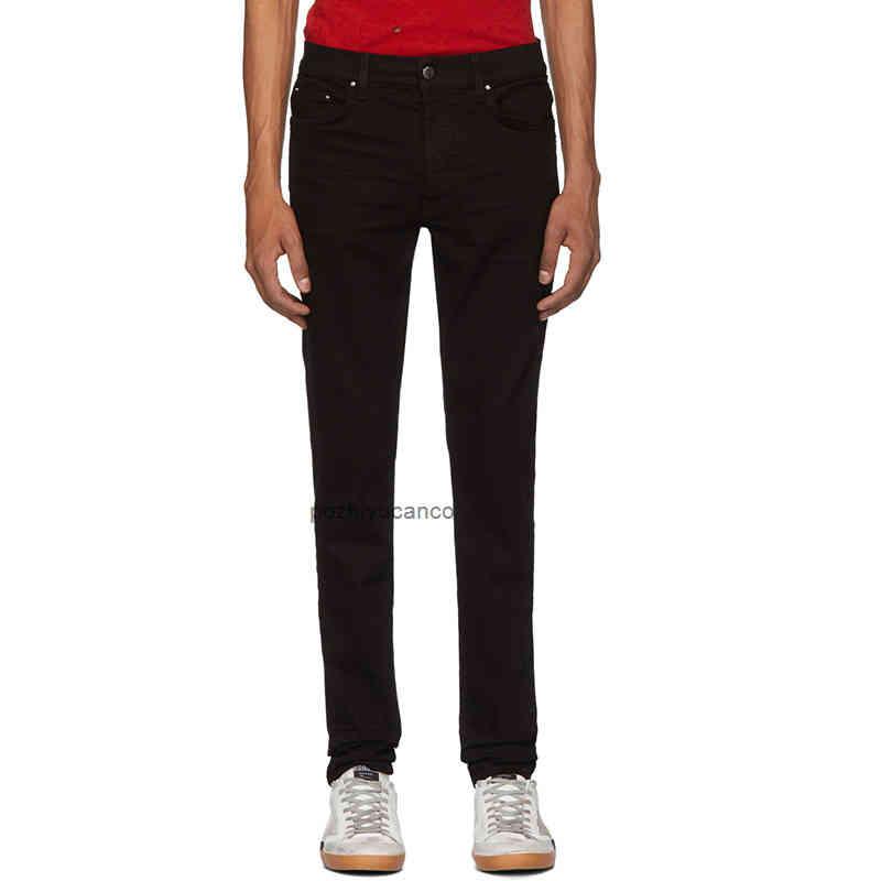 

amirs designer men jeans Amirs FG new high street worn out holes simple washing basic jeans European and American fashion brand Hip Hop ELk, Black