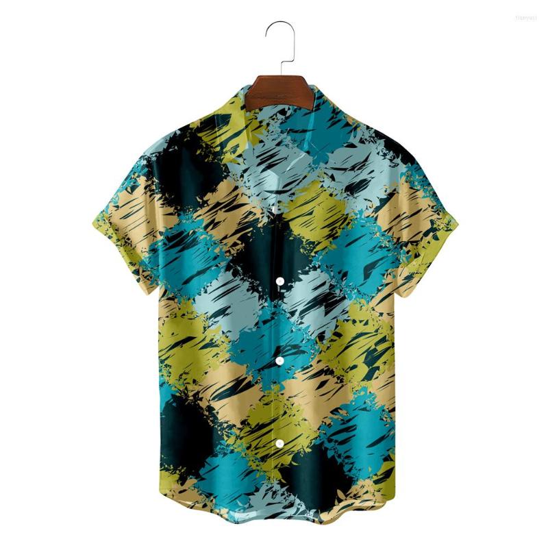 

Men's Casual Shirts Fashion Hawaiian Shirt For Men Summer Beach Vintage Clothes Painting Camisa Masculina Ropa Hombre Button Up Blusas, Csth-0010