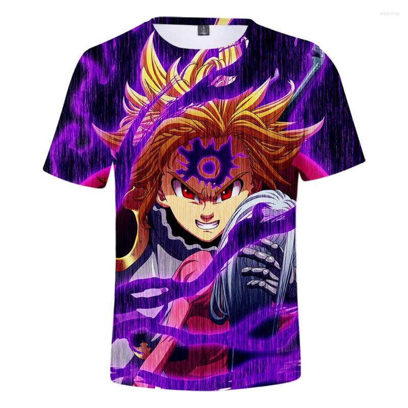 

Men's T Shirts Suitable 3D Meliodas Casual Shirt Summer Tops Men Women Short Sleeve Girls Boys Tees Cool T-shirt
