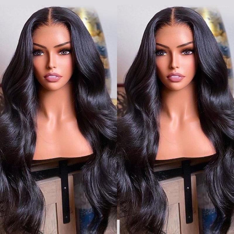 

Transparent Lace Frontal Wig 30 Inch Body Wave Front 180% Brazilian Wet And Wavy Human Hair Wigs, Picture shown