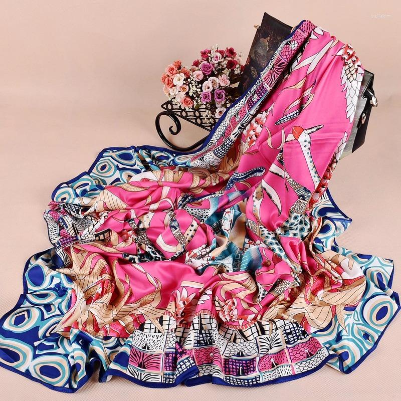 

Scarves Twill 130 Square Printed Crocodile Giraffe Scarf European Street Style