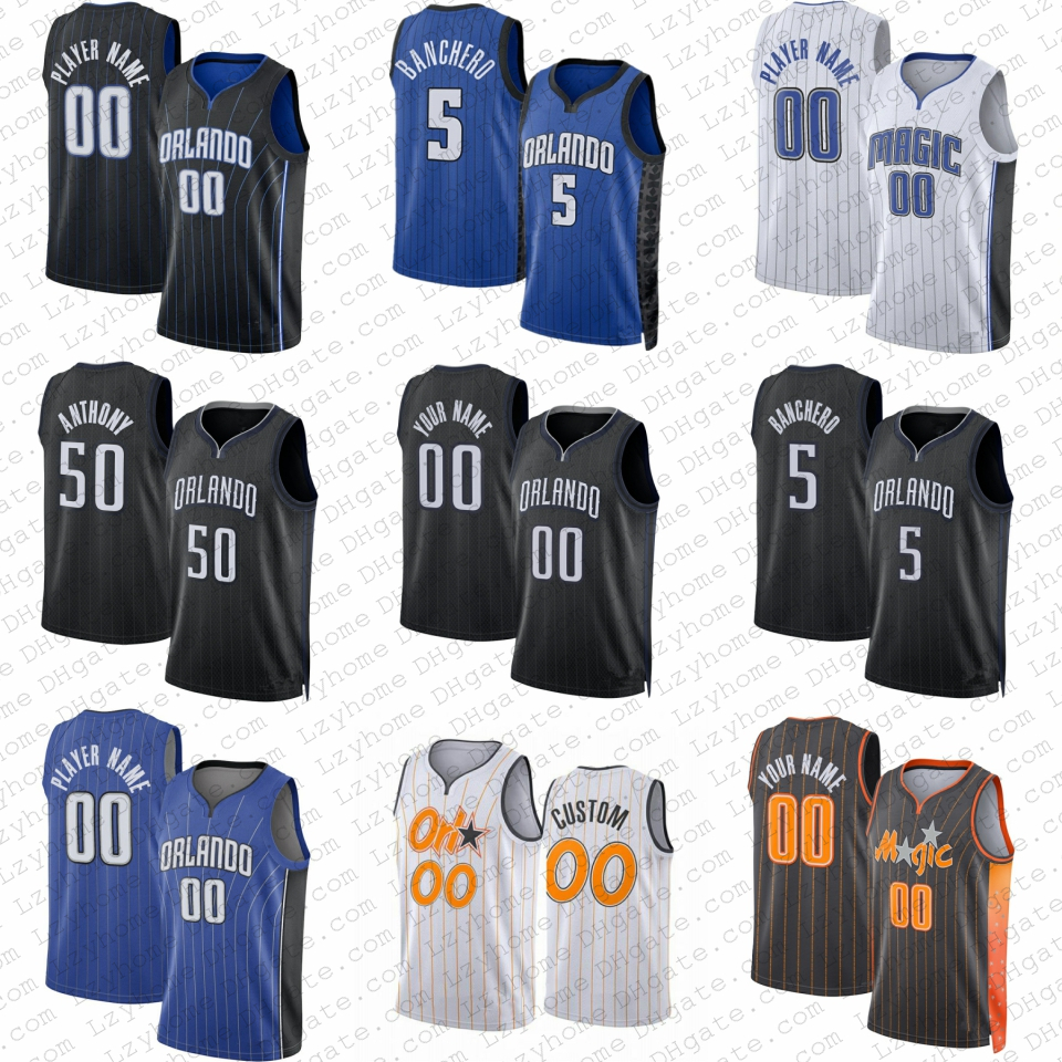 

Paolo Banchero Franz Wagner Custom Basketball Jerseys Wendell Carter Jr Cole Anthony Orlandos Magics Jalen Suggs Terrence Ross RJ Hampton 2023 City Markelle Fultz, Mens