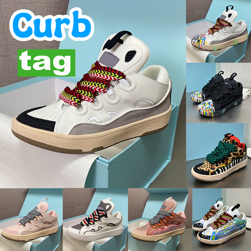 

Curb Casual Shoes Designer Leather men Sneakers white grey black yellow Beige pink Crystal Embellished blue mesh stripe women sneakers Rubber Sole Loafers, 28-bubble wrap packaging