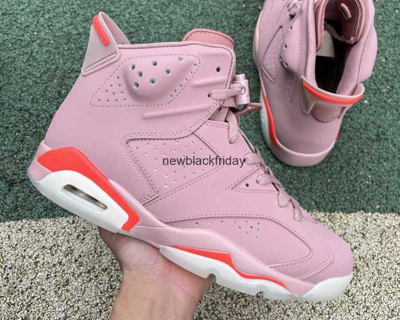 

Aleali May x Jumpman shoes 6 Millennial Pink Basketball Shoe 6s Rust Pink/Bright Crimson Fashion Trainers luxurys Designer Sneaker with, #1