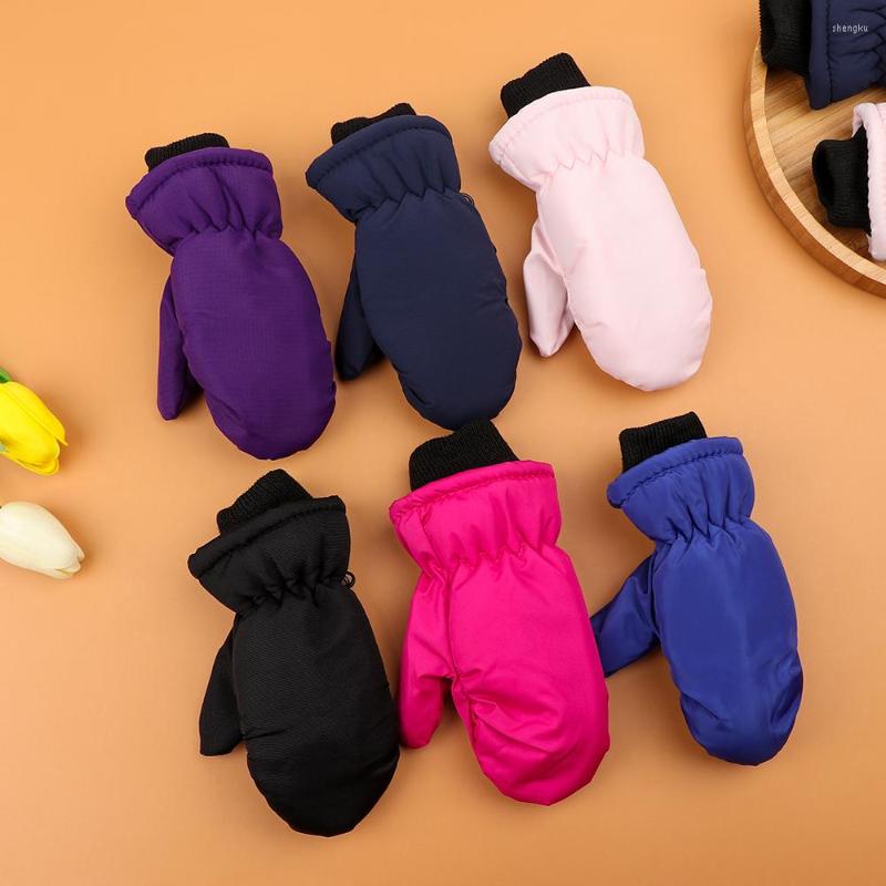 

Hair Accessories Fashion Long-sleeved Mitten For Children Ski Gloves Windproof Waterproof Non-slip Snow Snowboard Thicken Warm Winter Must, Pink