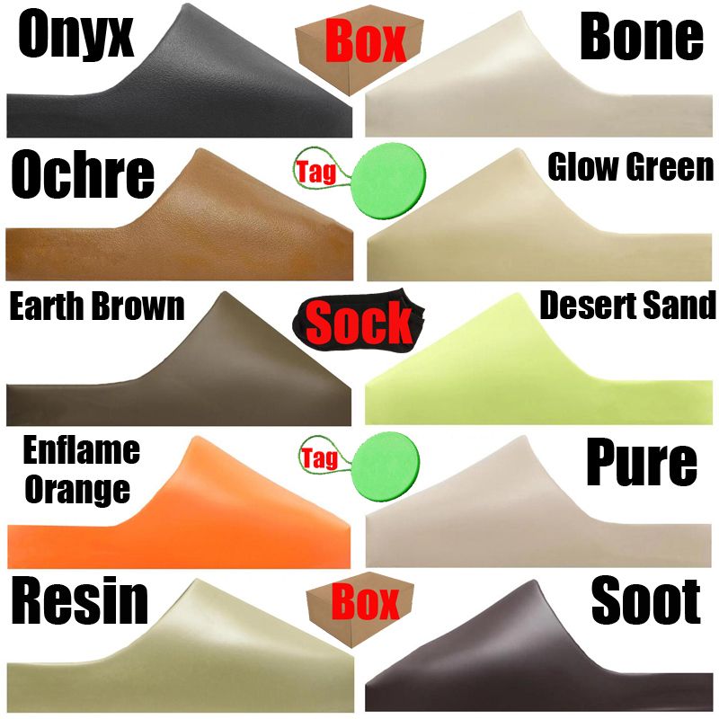 

Sandals Sand Shoes Slides Slipper Trainers With Box Designer Onyx Ochre Bone Soot Desert Pantoufle Mens Womens yeezies Runners Men Women Sandal sbX, #5 soot