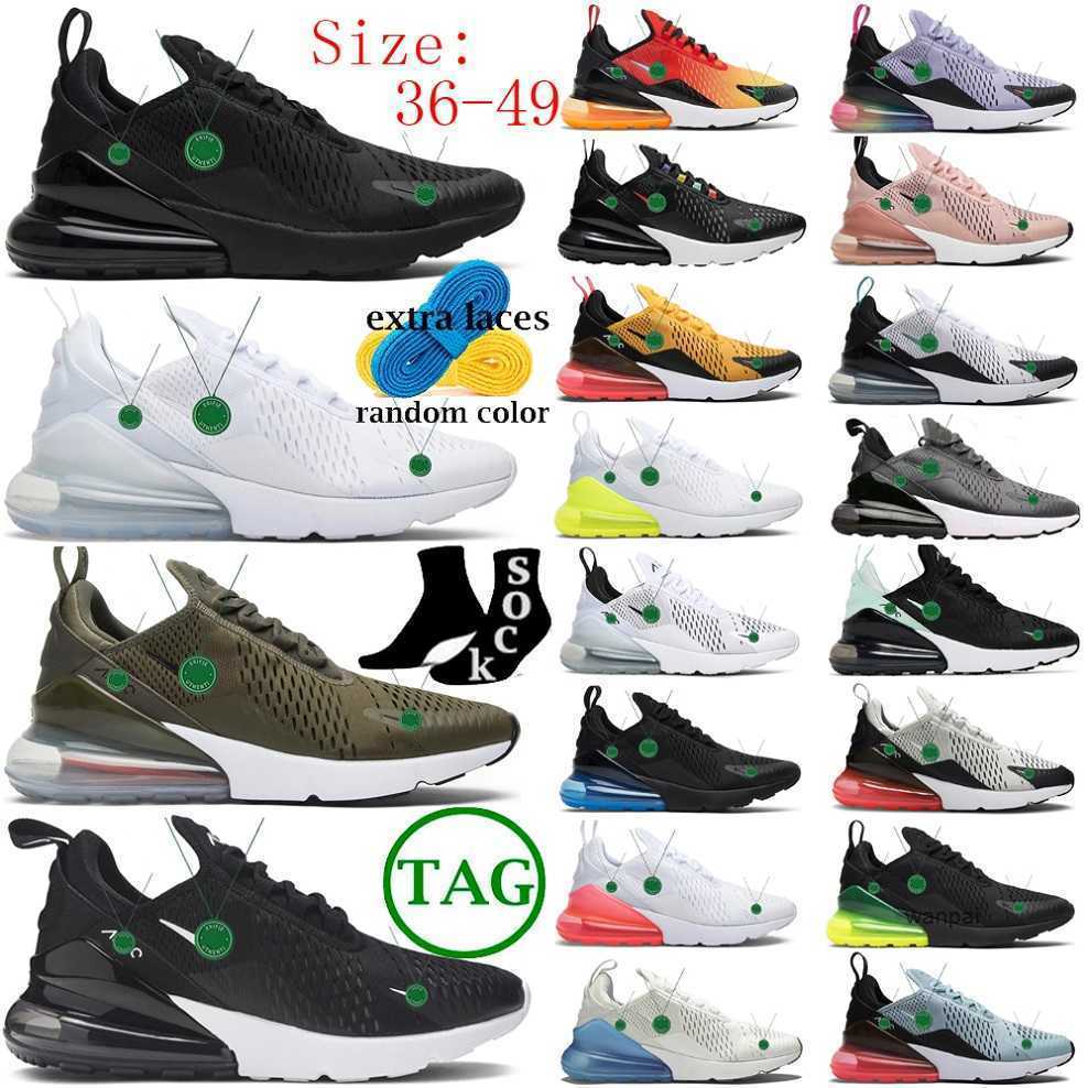 

2023 with box 270 Shoes Runner Sneakers Triple Black White Light Bone Rose Volt Women Tea Berry Breathable Mesh Sports Mens Dusty Cactus, Color # 11