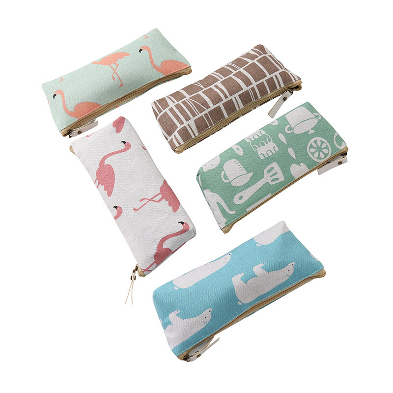 

Square Cotton Linen Pen Bag Simple Cloth Art Student Stationery Bags Pencil Bag 1223558