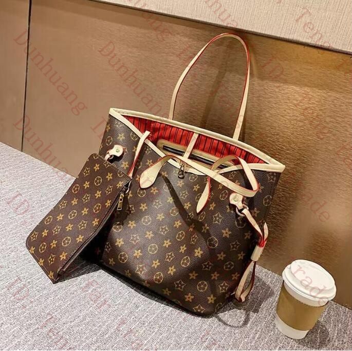 

tote bag Designer wallet Fashion Totes Leather messenger shoulder handbag Women Bags High Capacity Composite Shopping totebag old flower Brown lattice handbags