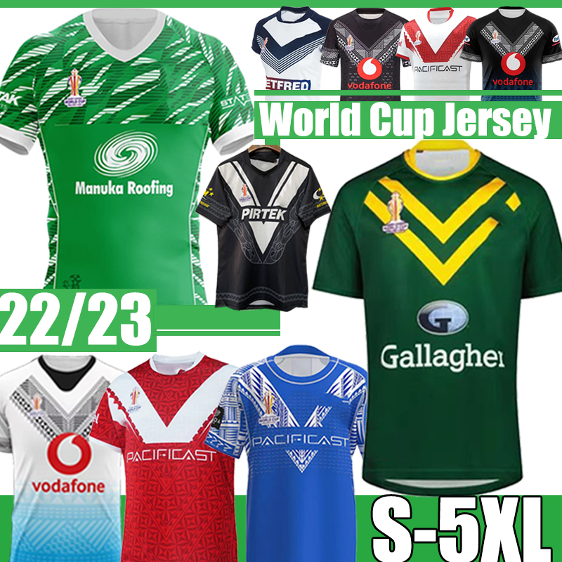 

2022 Australia KANGAROO Ireland Rugby league Jerseys world cup 2023 FIJI engLANDS KIWIS Tonga RLWC Samoa Scotland Samoa Lebanon home away shirts Size S, Feiji 22-23 home