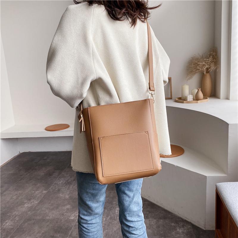 

Shoulder Bags HBP Women High Pu Leather Bag Fashion Designer Ladies Handbags Bucket Casual Female Crossbody Messenger, Beige