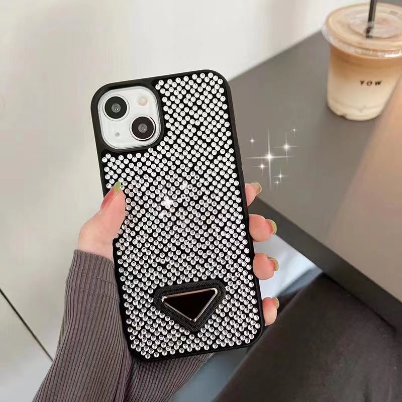 

Luxurys Glitter Designer Phone Cases WITH BOX For Iphone 14Promax 14 13 Pro Max 14Max 12 11 XR X/XS 7 8 Plus Designers Bling Sparkling Rhinestone Diamond Jewelled, Black