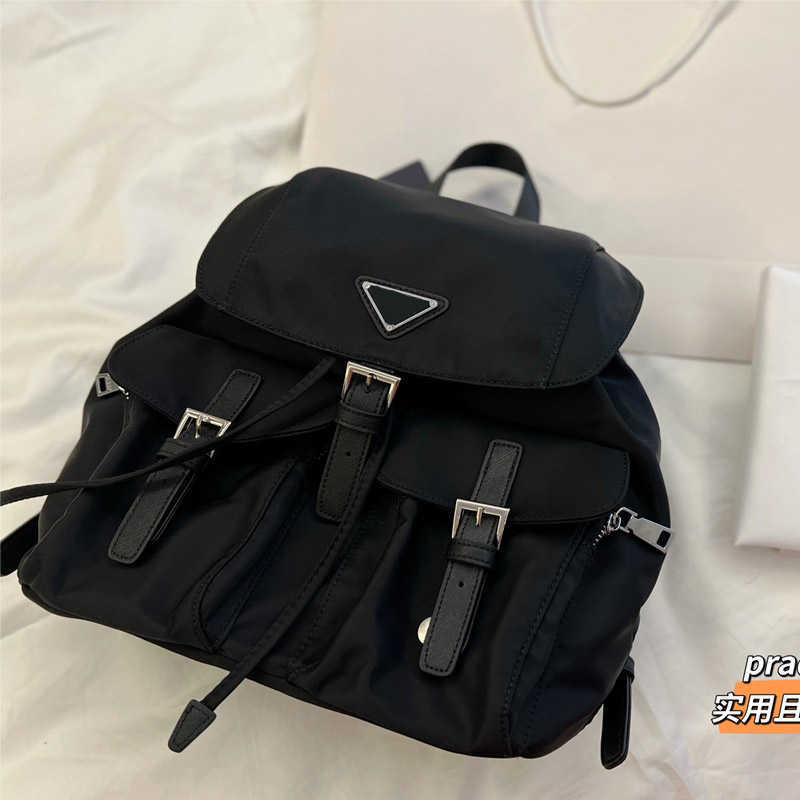 

Evening Bags Unisex classic handbags Nylon Backpack Black Back Pack Triangle Sign Shoulder Bags Good Quality Multiple Pockets