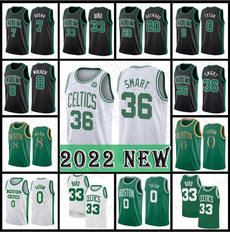 

Marcus 36 Smart Jayson 0 Tatum Basketball Jerseys Jaylen 7 Brown Larry 33 Bird 75th Anniversary Celtices Men Mesh T-shirt Green Black''Nba''Shirt, Jersey