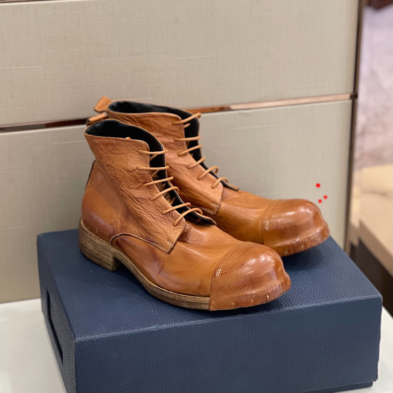 

Designer Wonderland Ranger Beaubourg men Ankle Boots mens Calfskin Martin booties fashion boot luxurys discovery flat bottom warm bootis -H009, Picture color