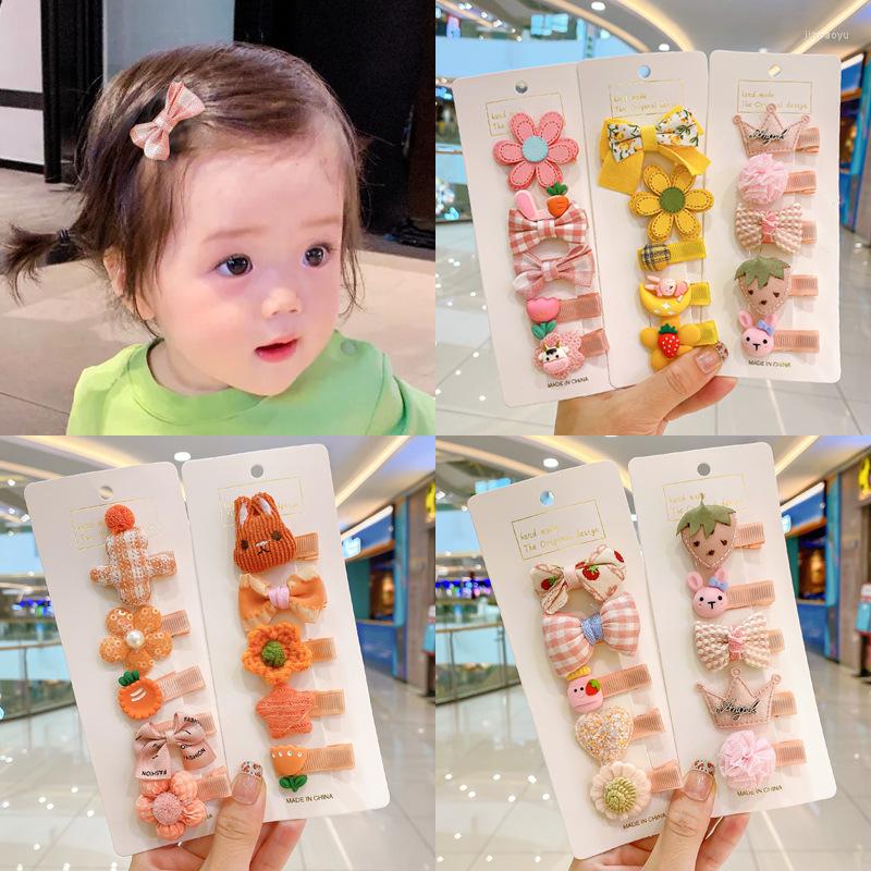 

Hair Accessories Korean Kawaii Hairpin For Baby Girl Floral Tie Bow Fruit Clip Children Headwear Girls Kids