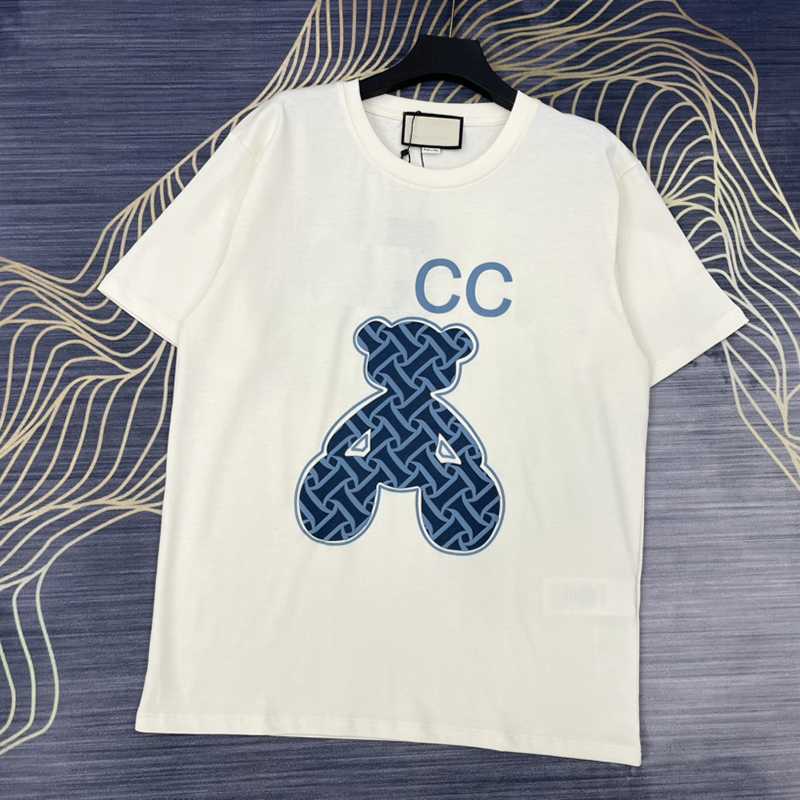 

couple MEN Womens's PLUSSIZE Fashion T-shirt Double G Tees Felame Designer Tops Bear Printed Clothes Unisex Streetwear Oversize Cotton, #3