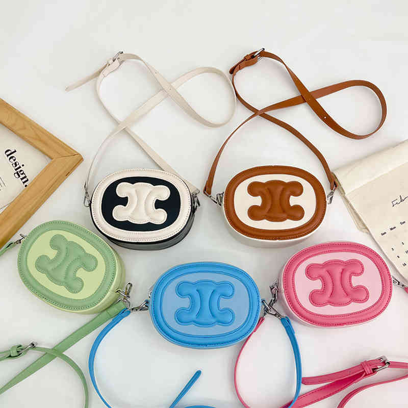 

Children's Accessories Bag 2022 New Fashion Girl's Crossbody Foreign Air Contrast Concave Style Zero Wallet, White