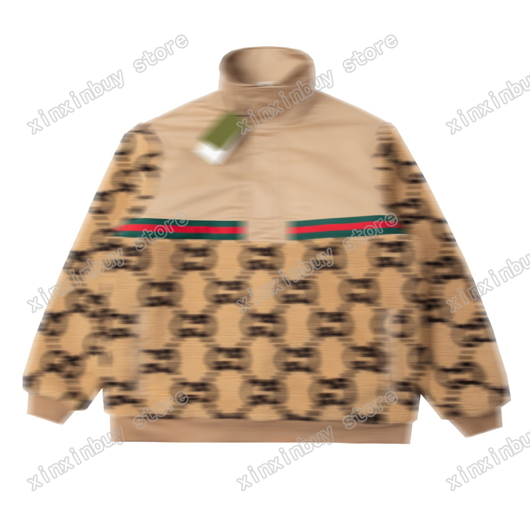 

xinxinbuy Men designer Coat Jacket fleece flight puffer Tiger Towel embroidery cotton long sleeve women green Black white khaki S-2XL, Multi