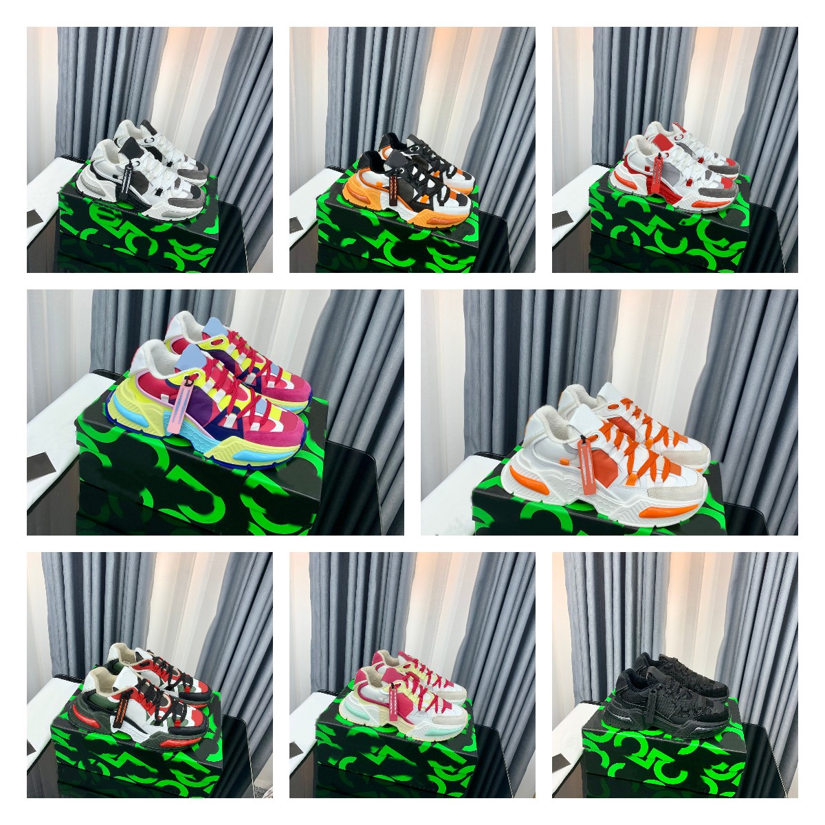 

Airmaster sneakers Designer Women Men sports Shoes Mixed-material Fashion Daymaster designs contrasting calfskin suede and rubber send out within 4days, Color7