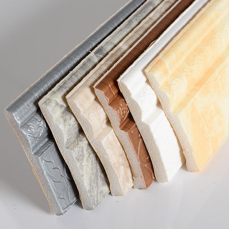 

Wall Stickers Embossed Corner Line 3D Foam Waist Waterproof Border Self-adhesive 2.3m Edge Strip Decor Sticker