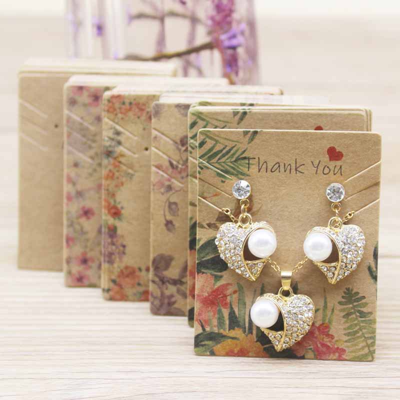 

5.1x6.3cm Jewelry Cards for Packaging Display Selling Earrings Necklace Marble Paper Tag Gift Bag Box Packing