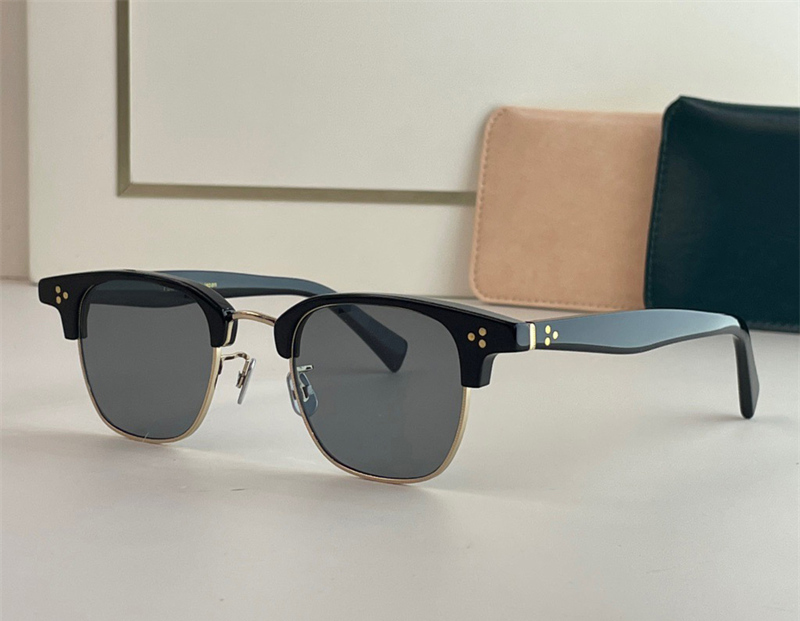 

Fashion designer 644 mens women sunglasses vintage square shape acetate metal combination glasses outdoor trendy versatile style Anti-Ultraviolet come with box
