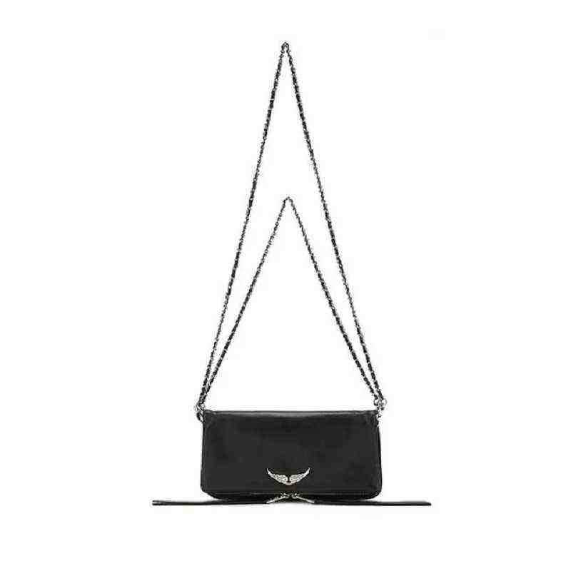 

Bags New Women Women's Messenger Bag Zadig Real Voltaire Bag 2 Chains Leather Handbag Cowhide Crossbody Bag And Handbag 210729 221106 028C, Black2