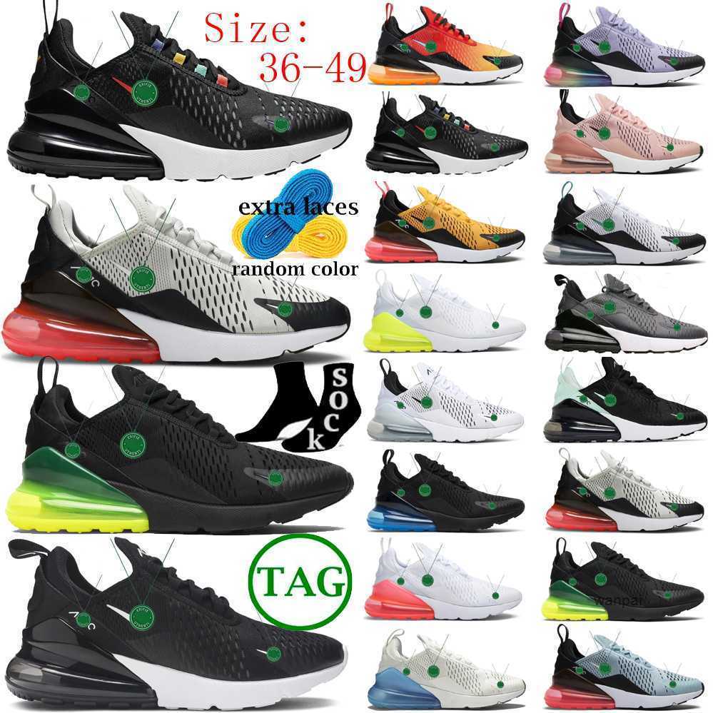 

2023 big size 47 48 49 airmaxs 270 270s running shoes men women runner Triple Black White Unc Be True Brown Grape Light Bone Medium Olive, Color # 11