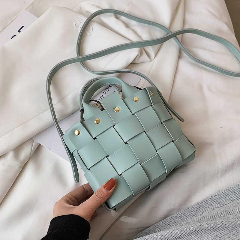 

Shoulder Bags Weave Mini PU Leather Bucket Crossbody For Women HBP Summer Luxury Handbags Designer Clutch, Black