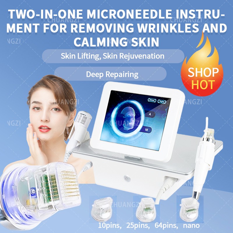 

2 In 1 Physiotherapy Machine Machine Cold Hammer Microneedle Efficient Radio Frequency Tightening Skin To Eliminate Fine Lines
