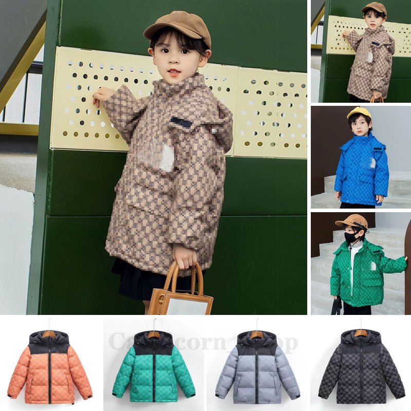 

Kids Men's Winter Down Coat Jacket Short Parkas Women's Designer Hat Collar Couple Parker Thickened Loose Outdoor Warm Bread Waterproof, Color 1