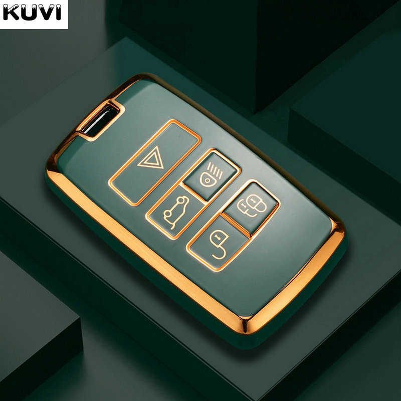 

Car Key Fashion TPU Car Remote Key Case Cover Shell Fob For Land Rover Range Rover Evoque Discovery Sport Velar For Jaguar XE E-PACE XF T221110, Green