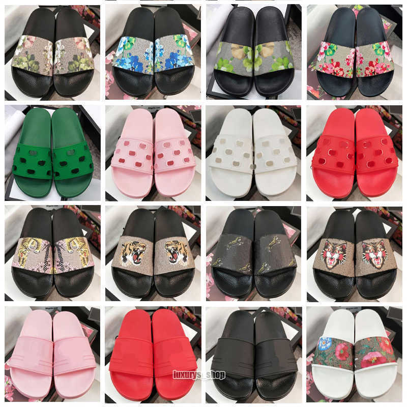 

5A G Slipper Sandal Shoe For Woman Man Slide Flat Slippers Pattern Flower Dust Bag Tiger Snake Print Summer Wide Designer Mens Womens g2 slides Casual Shoes, Box
