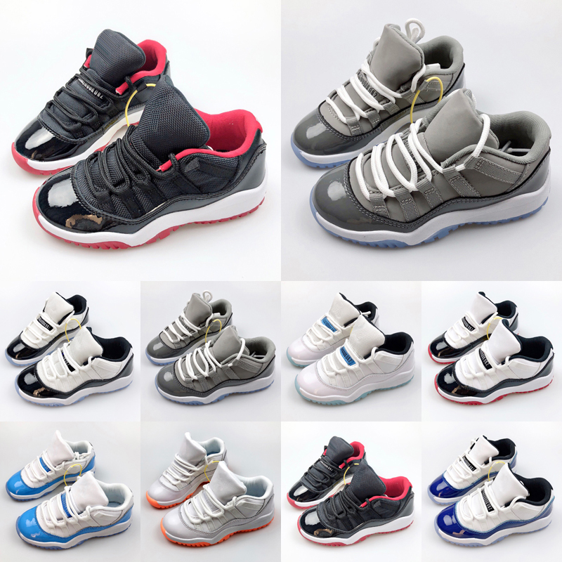 

Infants Jumpman 11s Kids Basketball shoes bred Cherry Cool Grey Instinct 25th Anniversary bred concord Big Boys Girls 11 Cap and Gown Trainers Sneakers size 8C-3Y 25-35, As photo 2