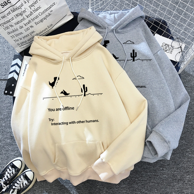 

Men's Hoodies Sweatshirts Funny You Are Offline Tops Harajuku Anime Hoodie Long Sleeve Tops Female Streetwear Men Coat Lounge Wear Cotton Couple Clothes 221111, Offline 00