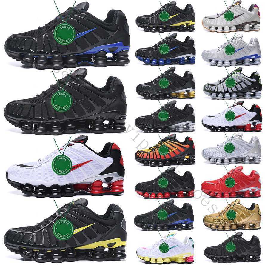 

2023 Box Shoes Running Shoes Trainers Zapatillas Sneakers Triple Black White Metallic Silver University Red Tl R4 Mens 802 809 Chaussures