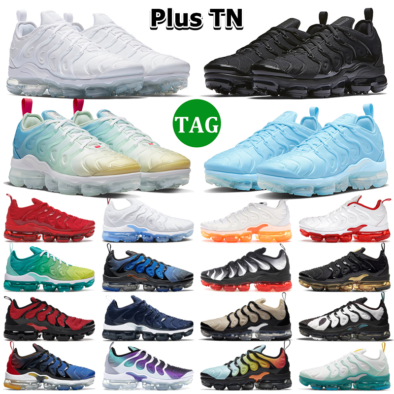

TN Plus Running Shoes Men Women Triple Black White University Red Blue Metallic Gold Cool Grey Volt Beige USA Since 1972 Mens Trainers Sports Sneakers