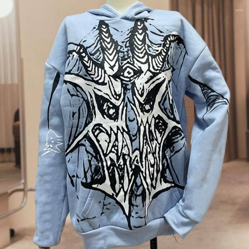 

Men' Hoodies Autumn And Winter Men' Hoodie Cartoon Skull Print Casual Sweatshirts Zipper Sleeve Street Style Coat Harajuku Jacket, 5004-black