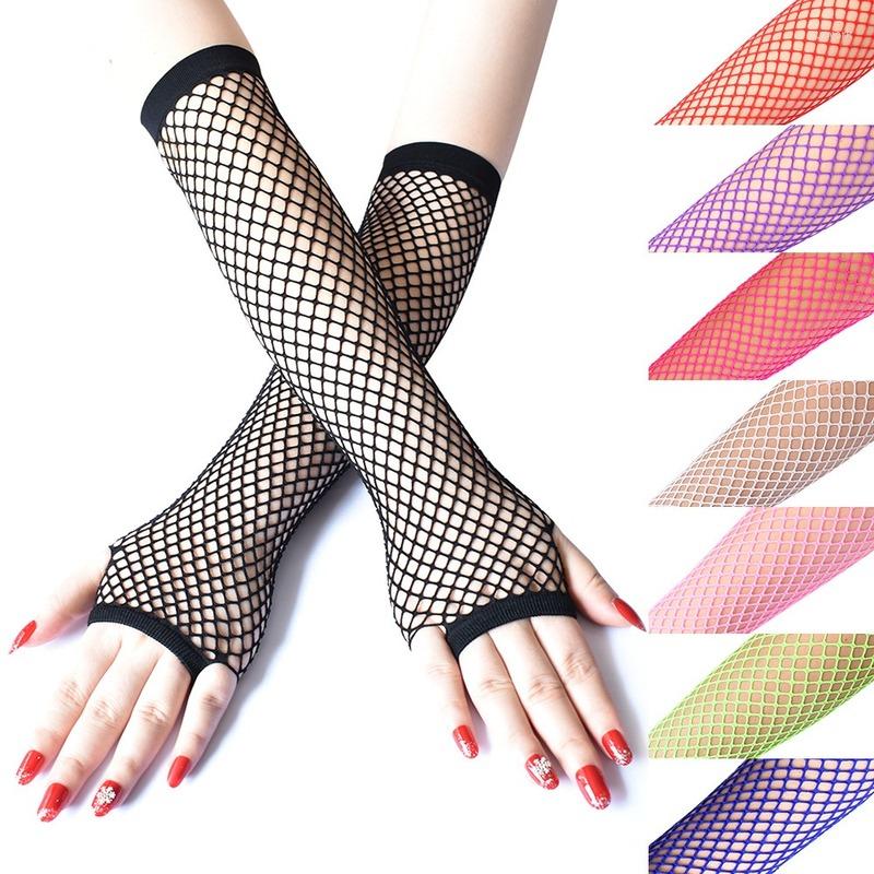 

Knee Pads Fashion Neon Fishnet Fingerless Long Gloves Leg Arm Cuff Party Wear Fancy Dress Women Sexy Beautiful Warm, White