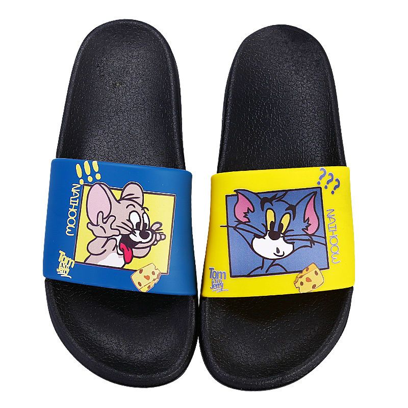 

Large Size 35-45 Women's Slippers Indoor Non-Slip Outdoor Fashion Cute Cartoon Comfortable Casual Soft Sole Couples Beach Sandals, Color matching