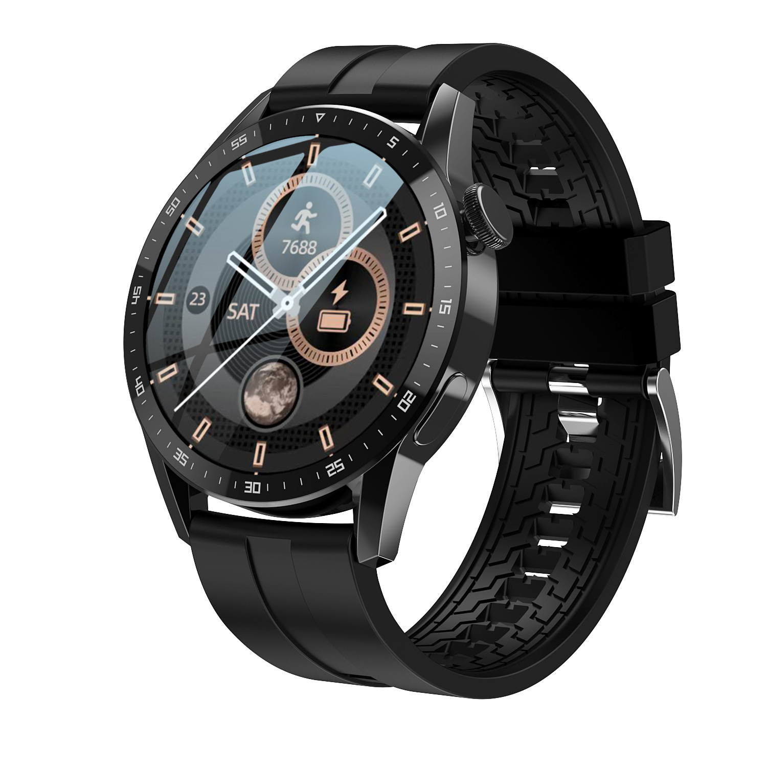 

YEZHOU T3pro large round Dial screen dial stylish Smart Watch with Bluetooth Calling Heart Rate Sports Offline Payment Band NFC blood sugar for ios